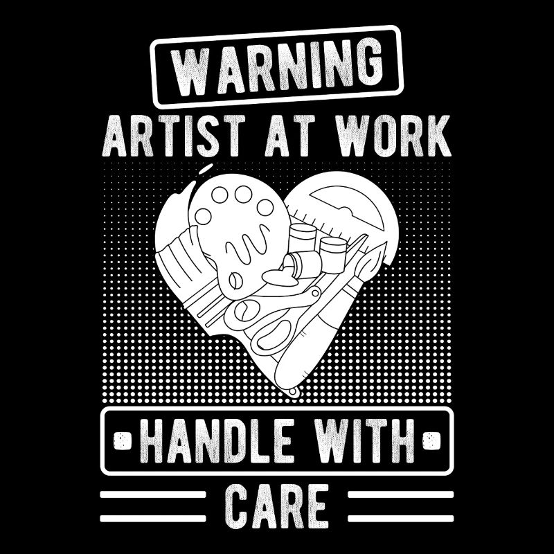 Funny Artist Painter Warning Artist At Work Gift