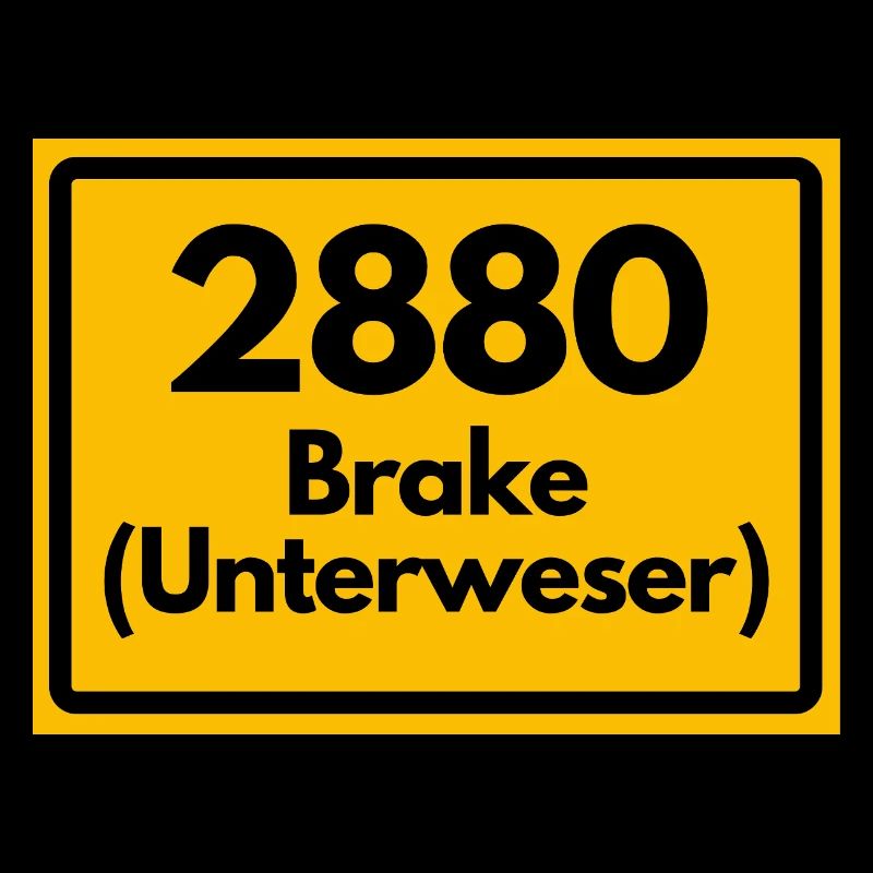 OLD POSTCODE ZIP CODE RETRO 2880 BRAKE UNTERWESER!