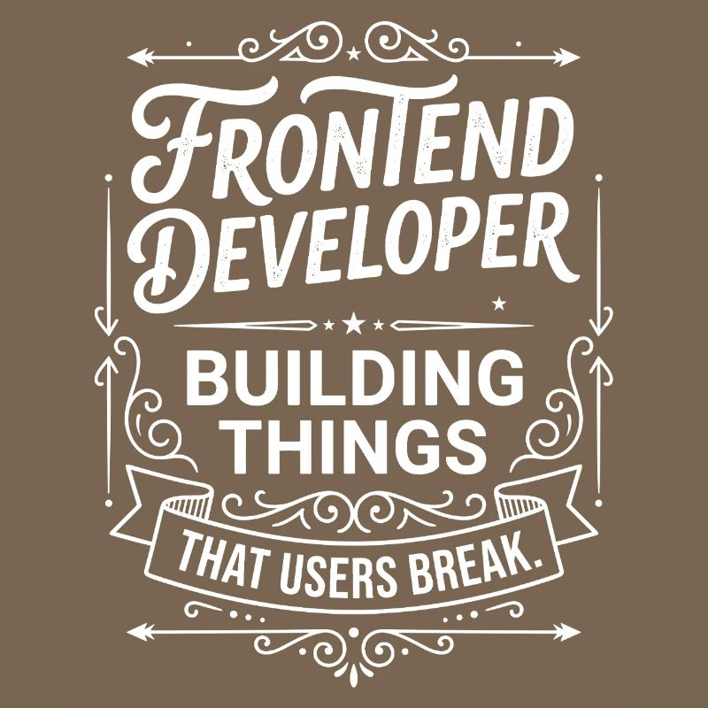 Frontend Entwickler baut Dinge