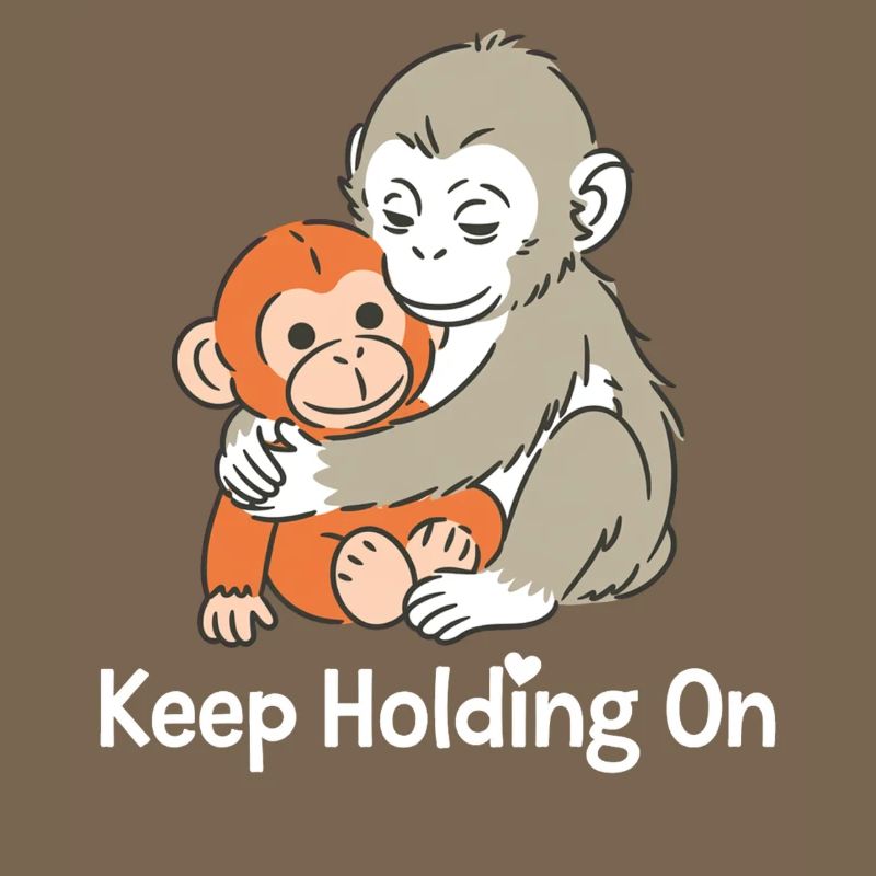 Keep Holding On Monkey Hug