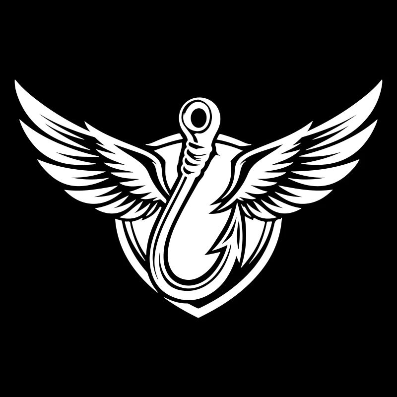 Icône d’hameçon à pêche Logo de pêche
