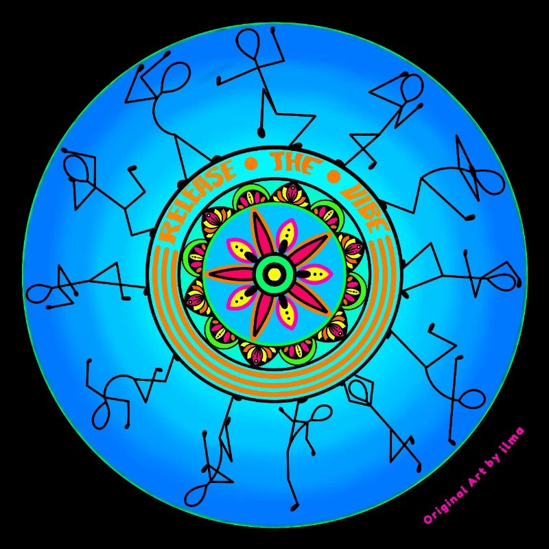 Release the Vibe - Hand Drawn Mandala Art