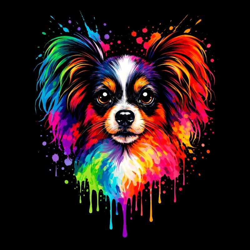 Papillon | Pop Art miniature avec un épagneul.