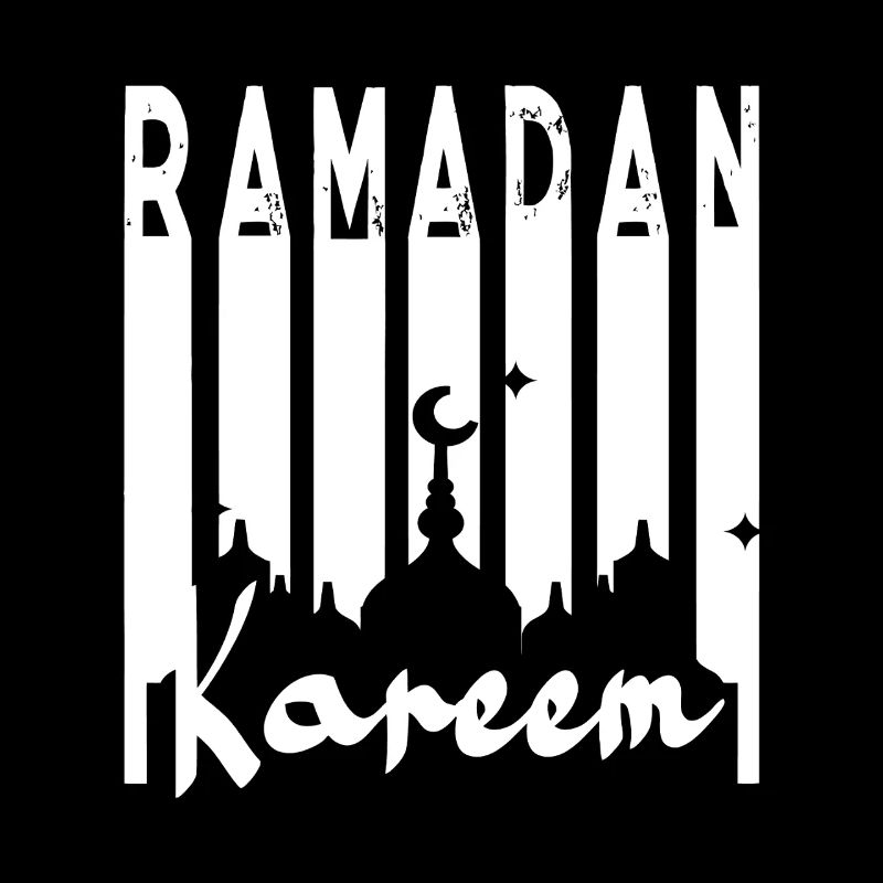 Silhouette de la mosquée Ramadan Kareem