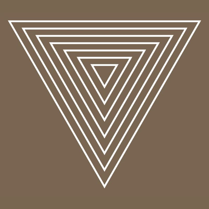 Concentric Triangle Line Art