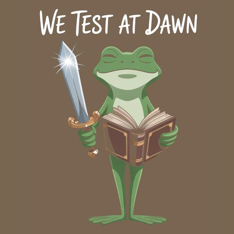 Dawn Test Frog: Sword & Scroll