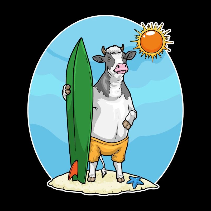 Cow Beach Surfboard Summer