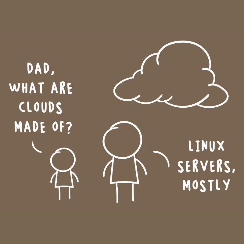Linux Server Cloud Computing Funny Saying