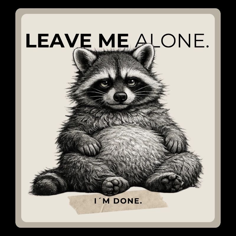 Laisse-moi tranquille mème du raton laveur