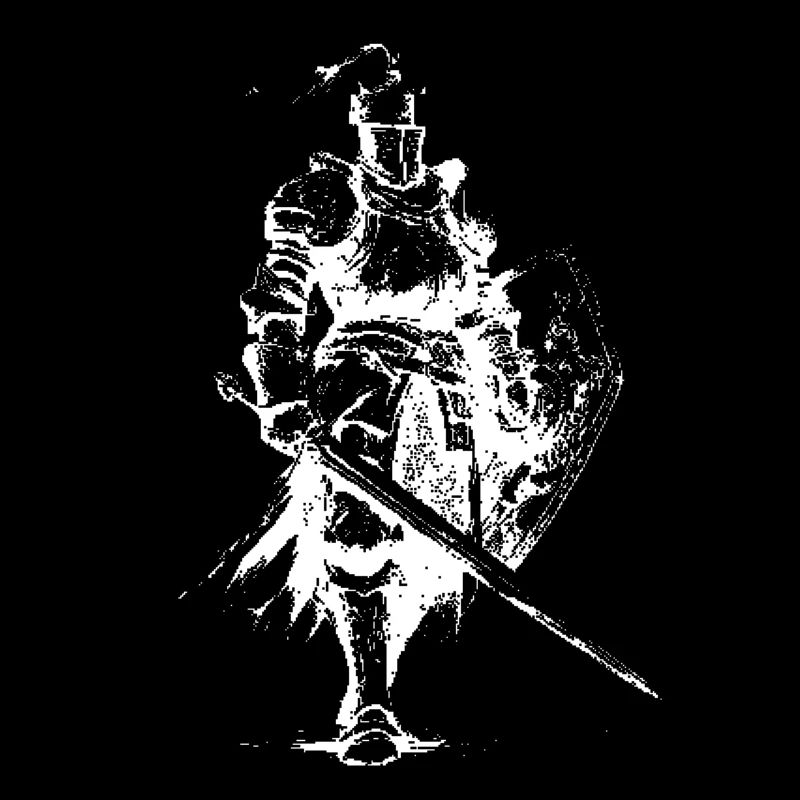 Medieval Knight Silhouette with Lance