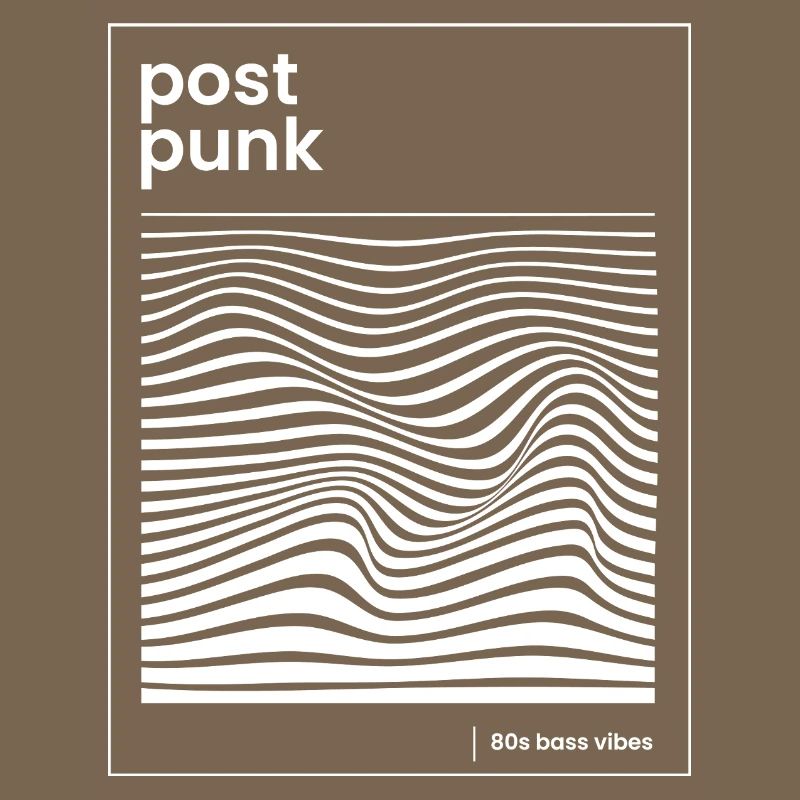 Post Punk Wave Pattern Poster