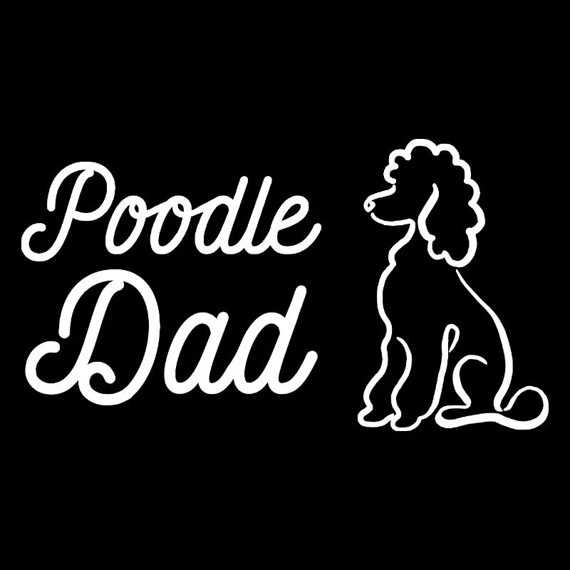 Poodle Dad Silhouette Portrait