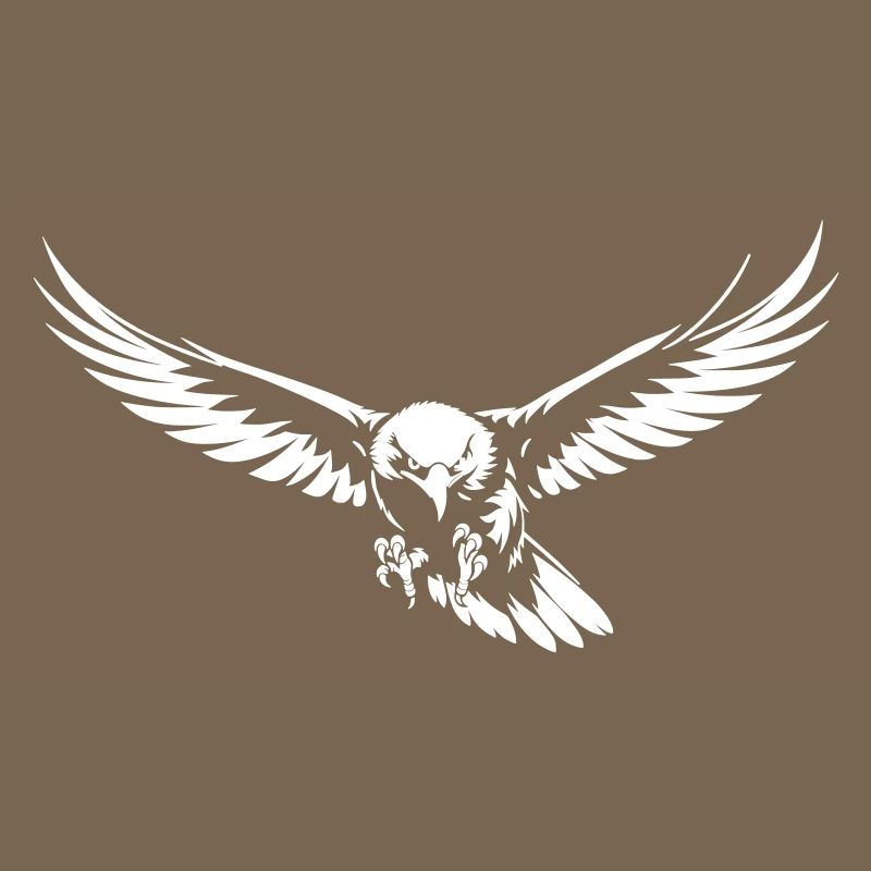Attacking eagle in flight