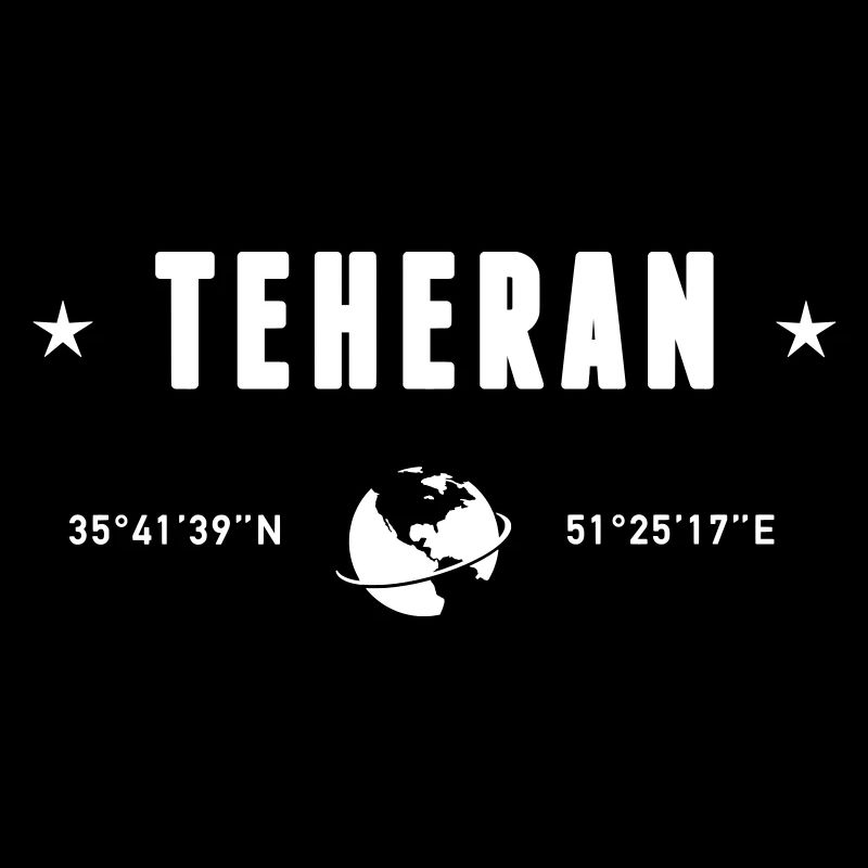 Téhéran Iran Coordonnées Planète Terre Blanche