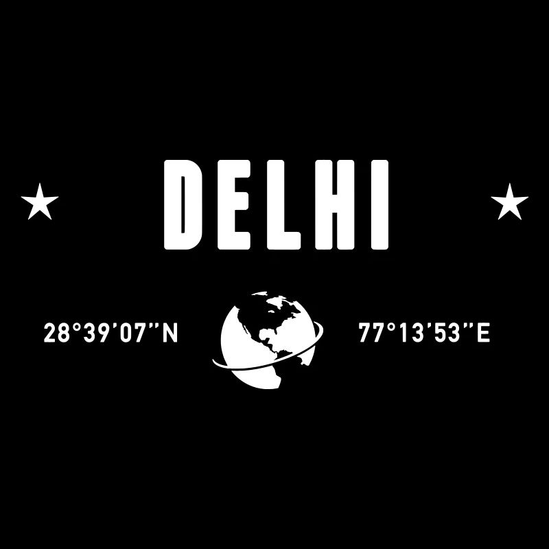 Delhi Inde Coordonnées Planète Terre Blanche