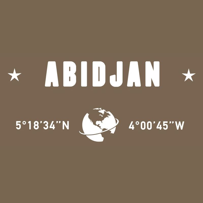 Abidjan Ivory Coast Coordinates Earth White