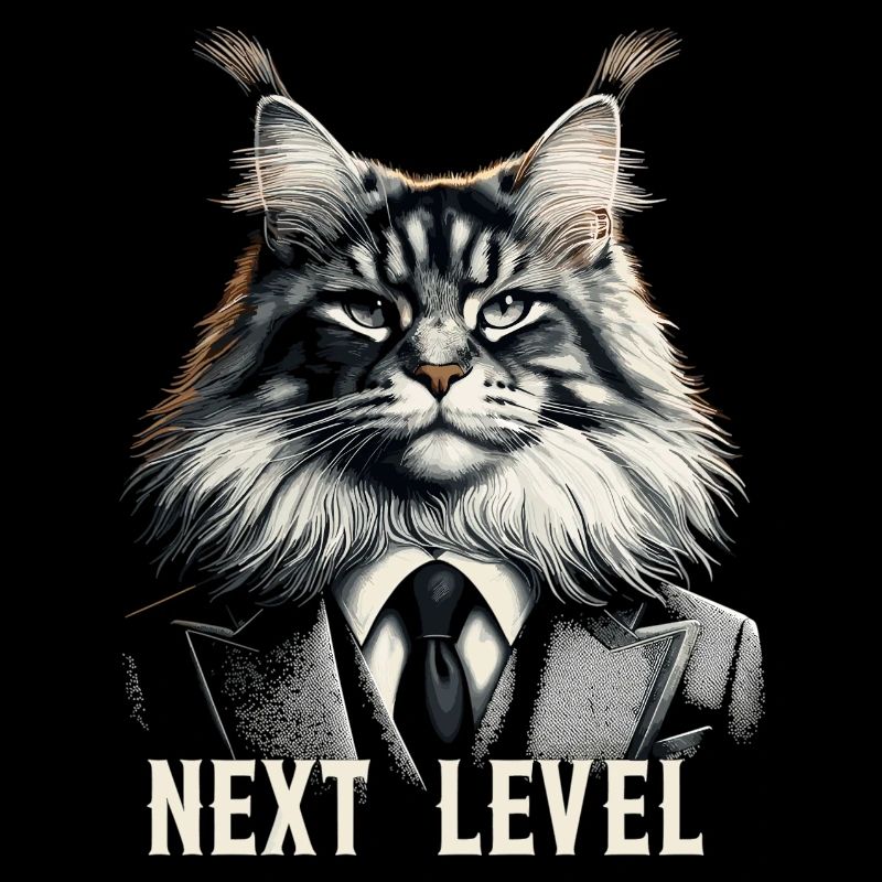 Maine Coon Cat Next Level Suit Success Gift