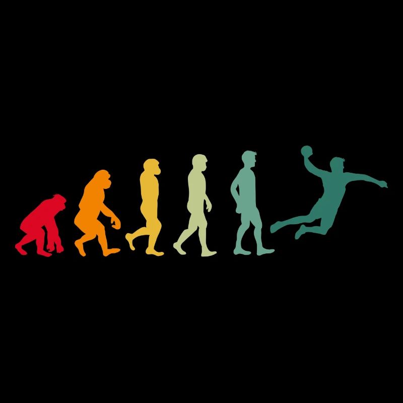 Handball evolution development handball players retro