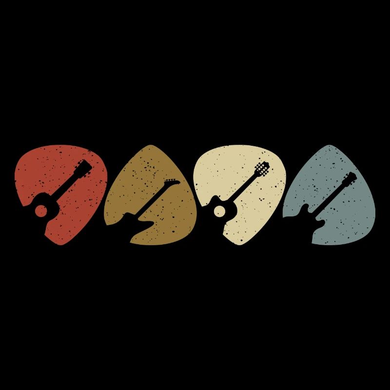 Retro Vintage Guitar Pick Player