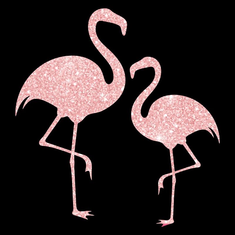 Flamingo rose glitter