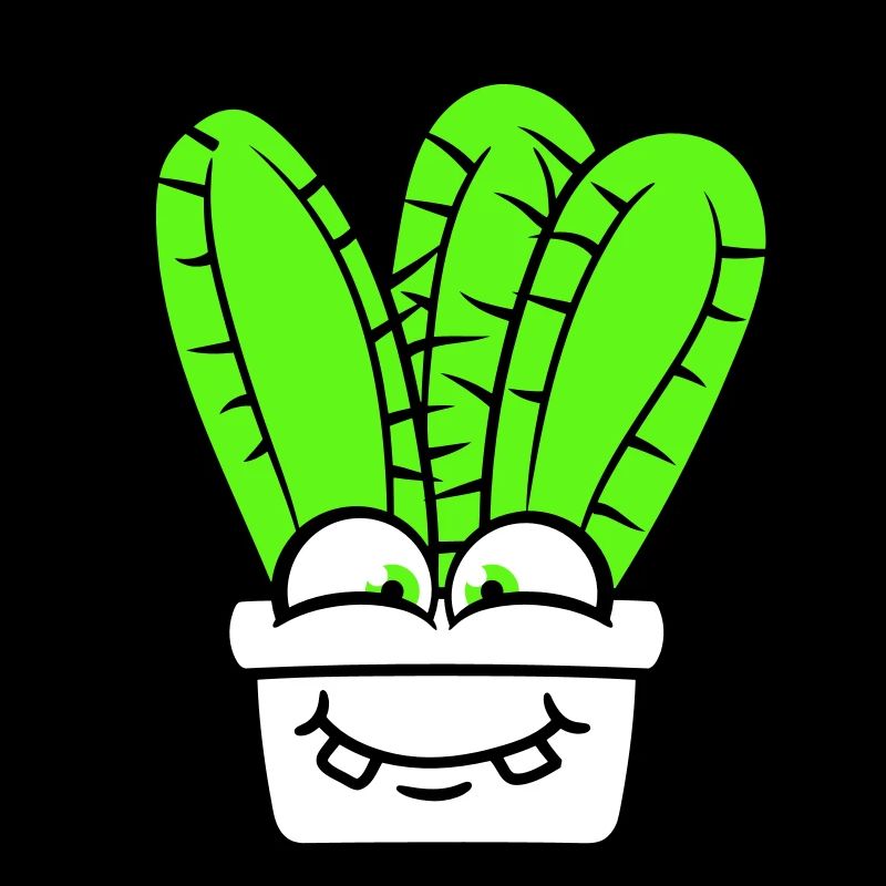 Cactus Cacti Face Prickly Funny Happy