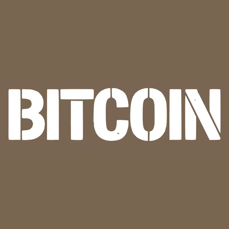 Bitcoin Schriftzug Stencil Clean