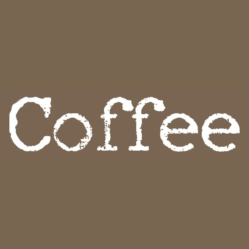 Coffee Scribble White on Black