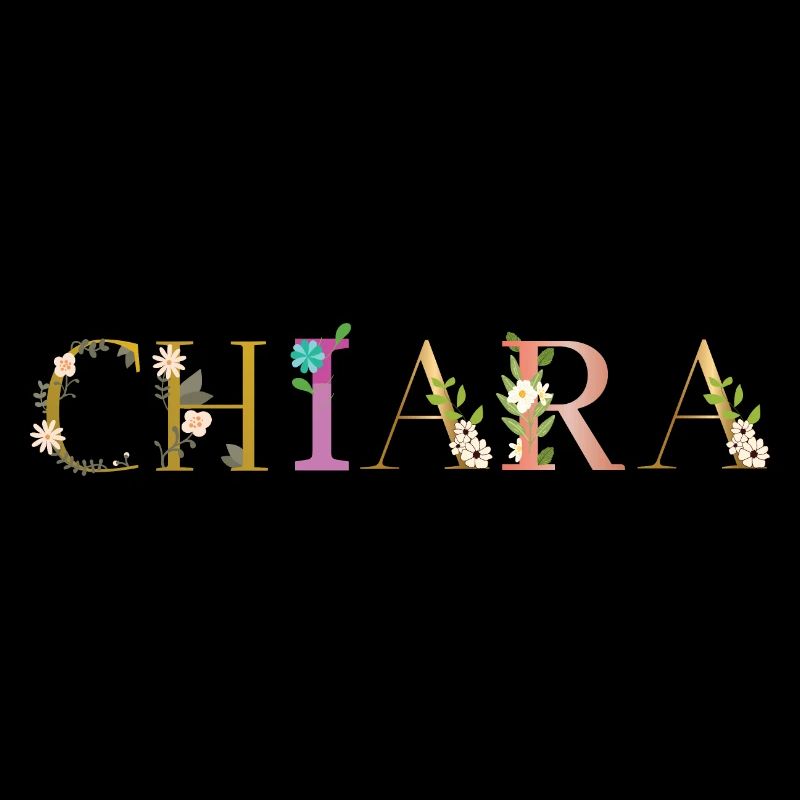 CHIARA name decorated with flowers