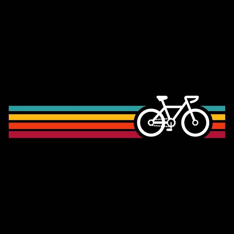 Rainbow Striped Bicycle