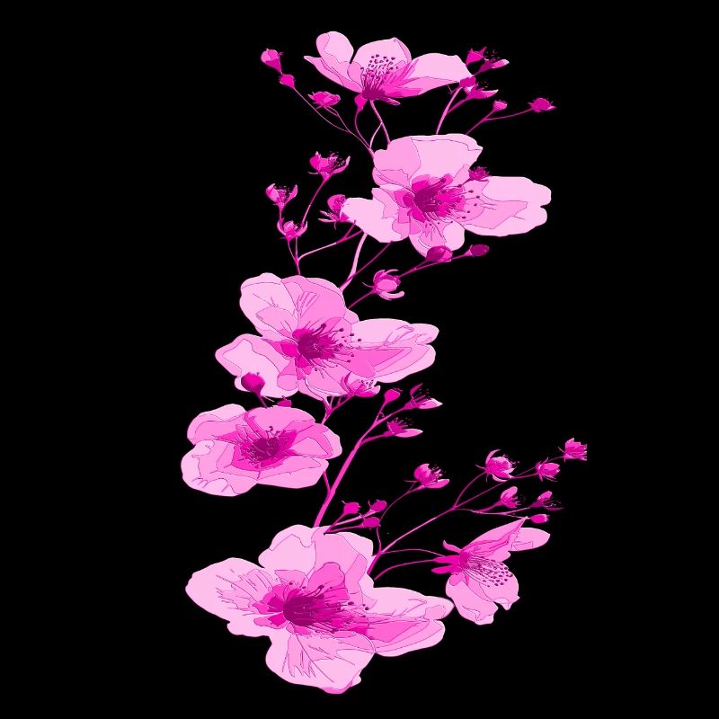 Cherry blossoms sakura neon pink sakura