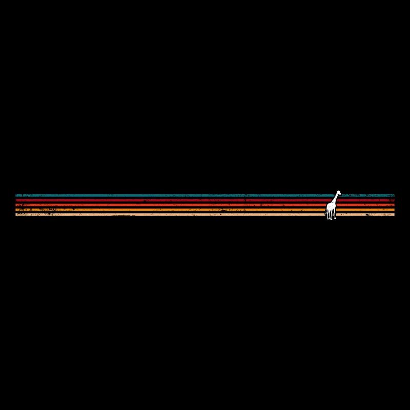 Giraffe on Colourful Stripe Backdrop