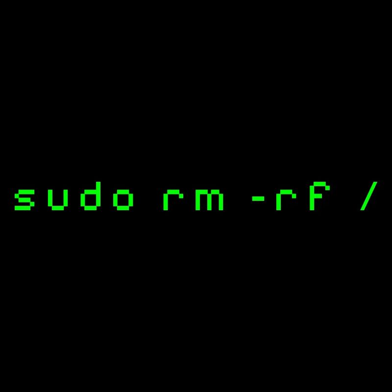 T-shirt Linux rm -rf - Commande Admin Sys & Dév