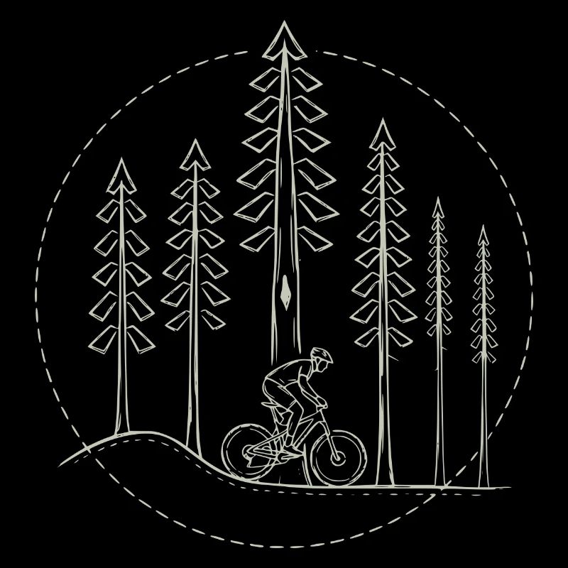 Cyclist in nature