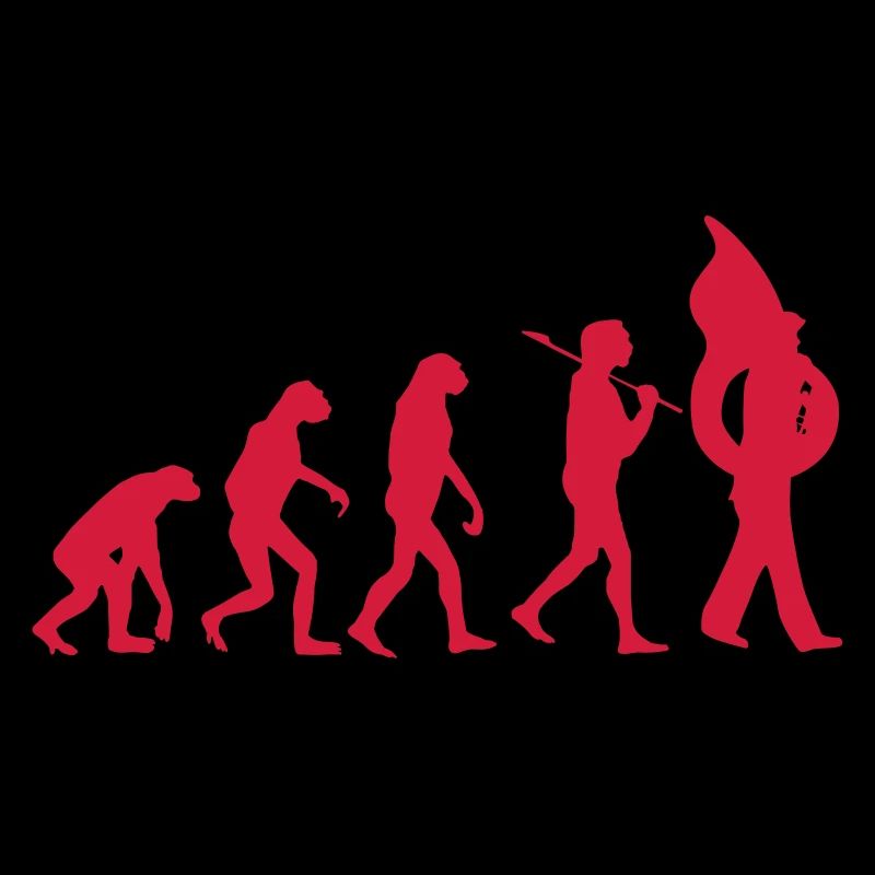 Evolution tuba Darwin funny marching band