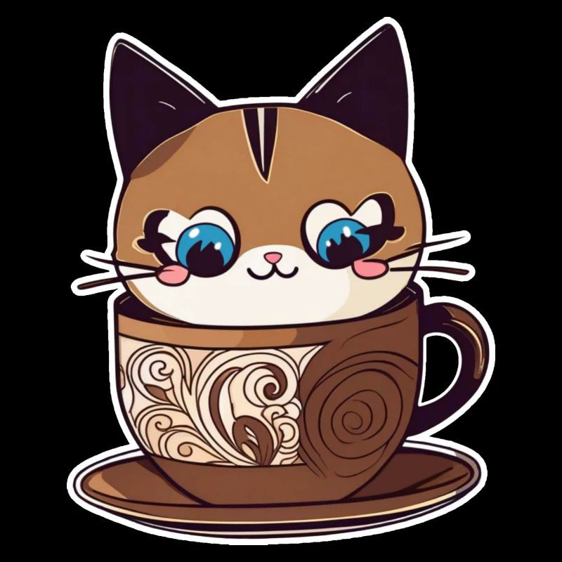 Cute Coffee Cat