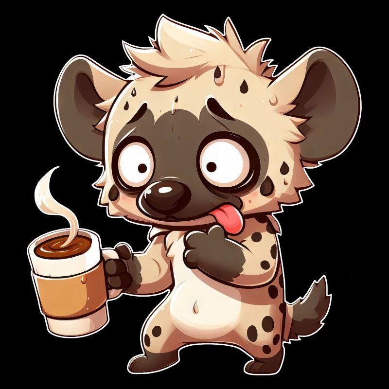 Hyena Coffee Coffee Lover Caffeine Funny