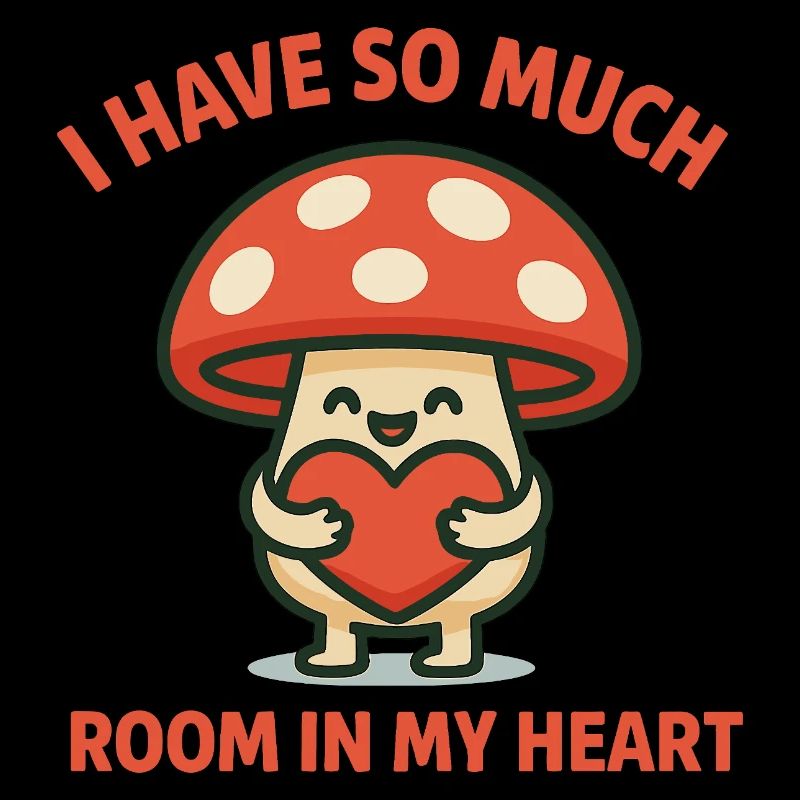 Tellement de place dans mon cœur Mignon champignon Jeu de mots