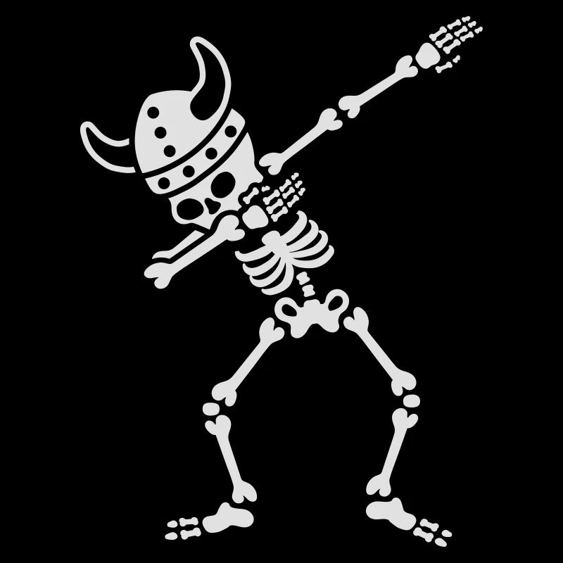 Skeleton Dab Dabbing Viking
