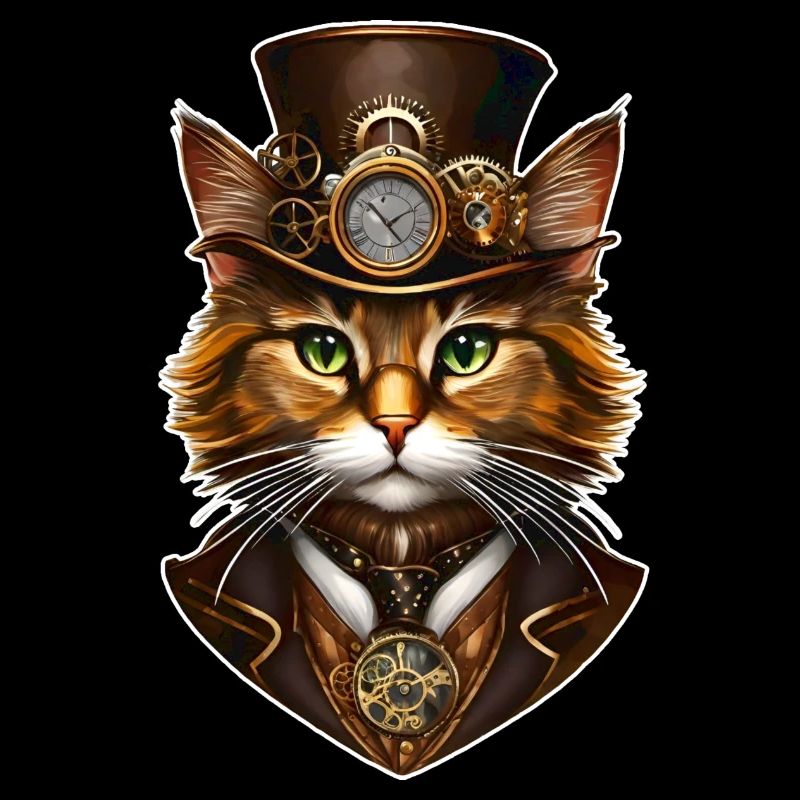 Coole Steampunk Katze