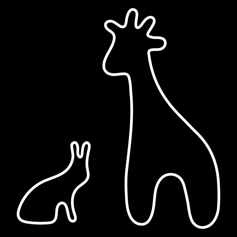 giraffe hare best friends