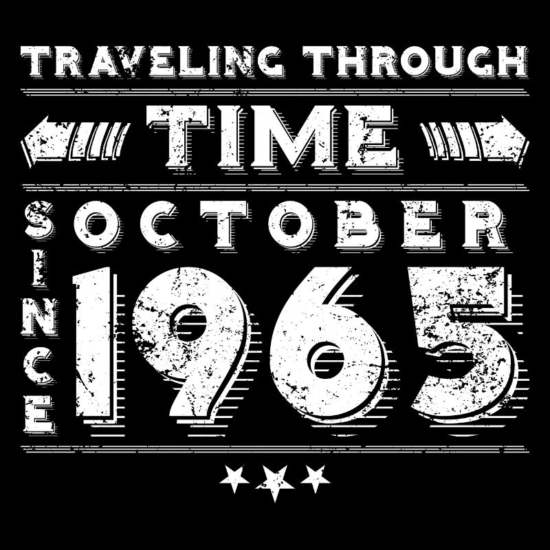 Conception d'anniversaire de voyage dans le temps vintage octobre 1965