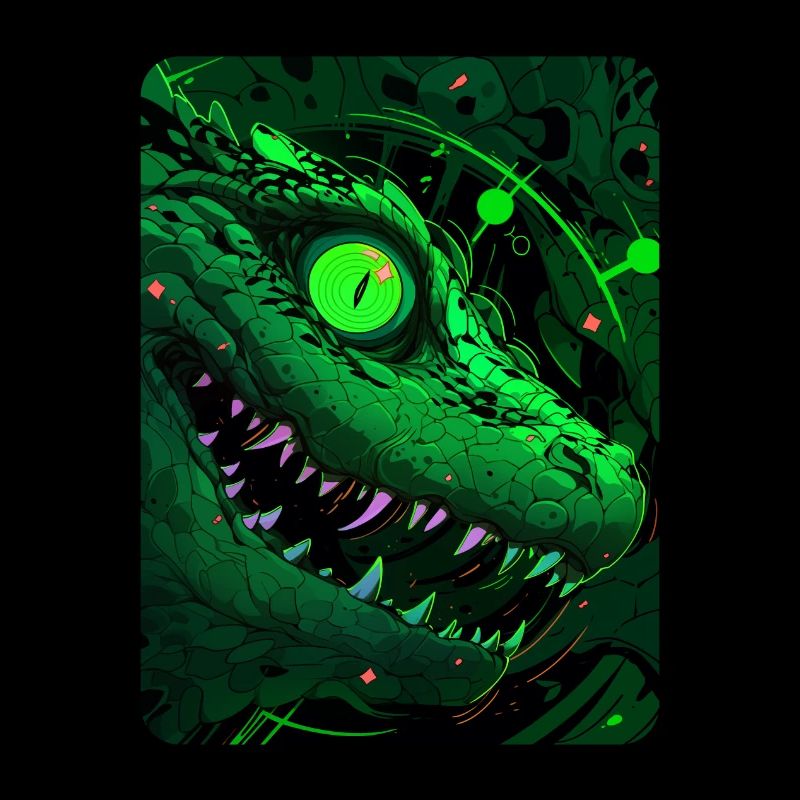Green maniac lizard