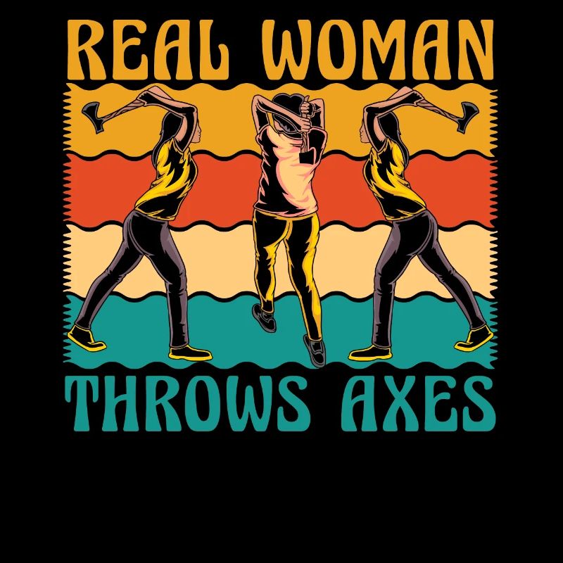 Real Woman throws Axes