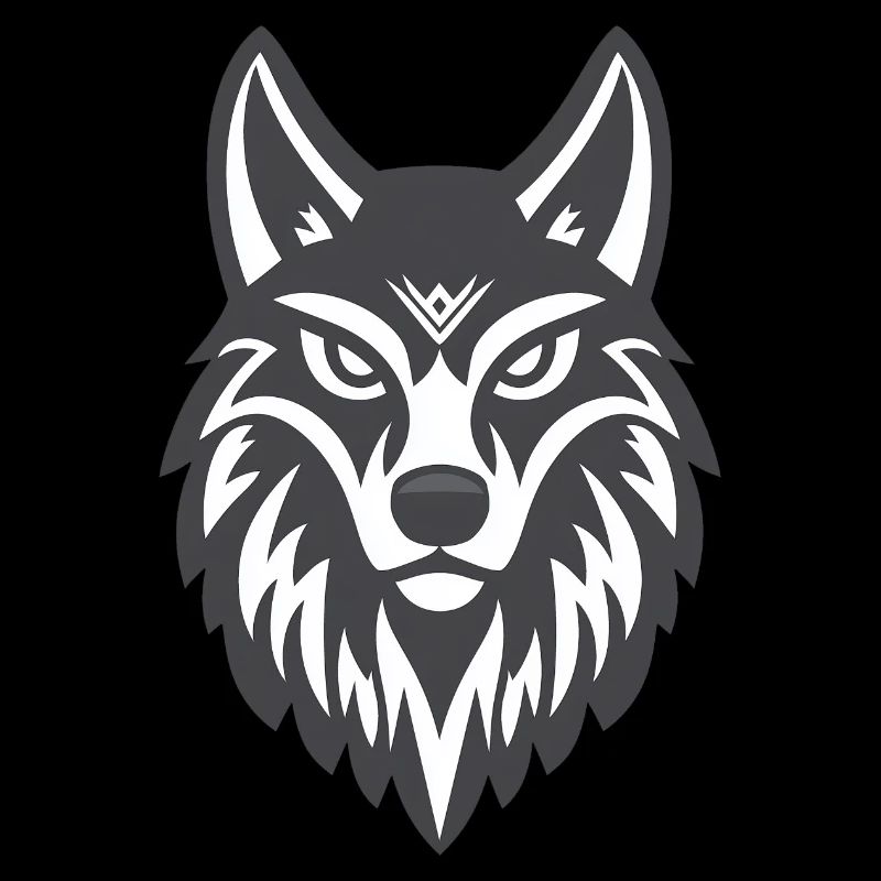 Wolf Emblem, Wolf Head, Norse Icon