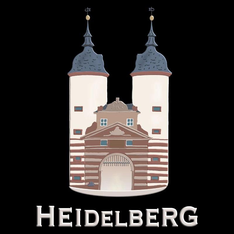 Heidelberg Bridge Gate,, landmark Old Bridge