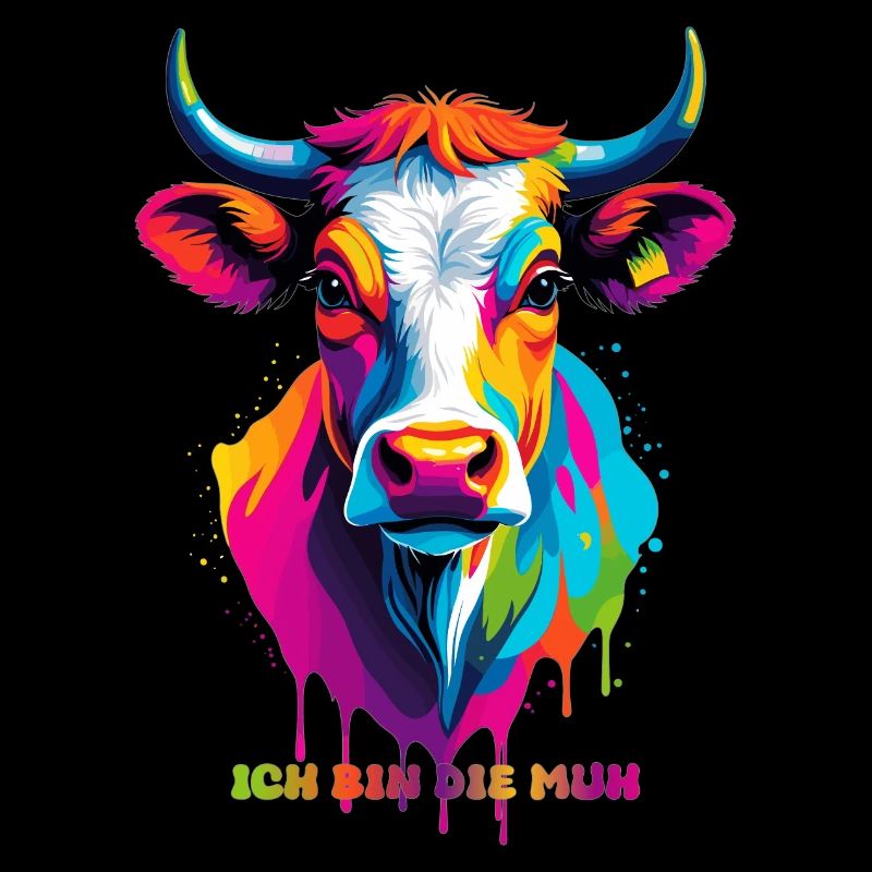 Vache colorée mignonne