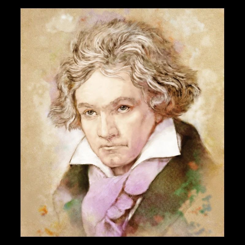 Ludwig van Beethoven dans un style aquarelle