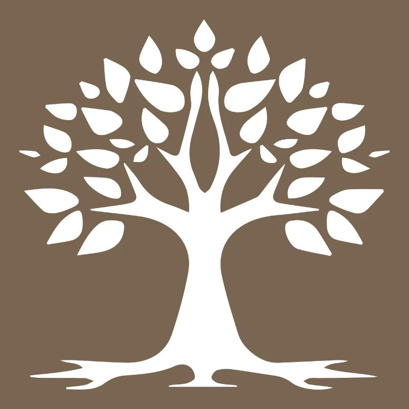 Stylized Tree Simple Tattoo Logo