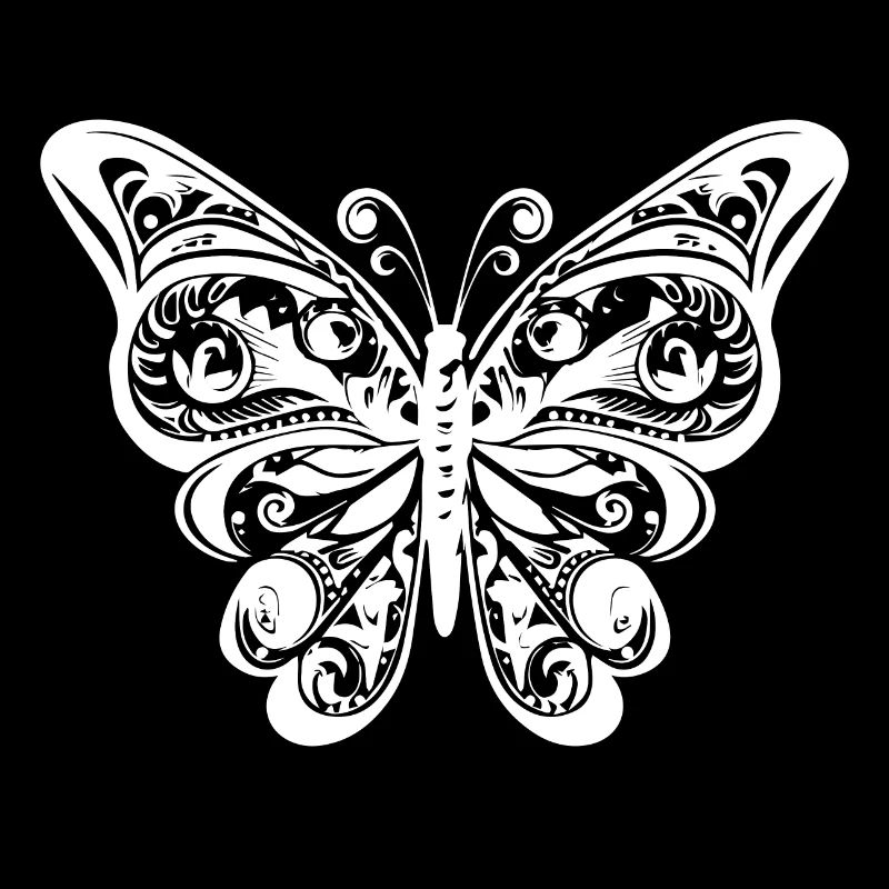 Style élégant de tatouage de papillon vintage