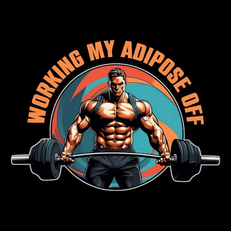 Bodybuilder avec haltères d’entraînement dur